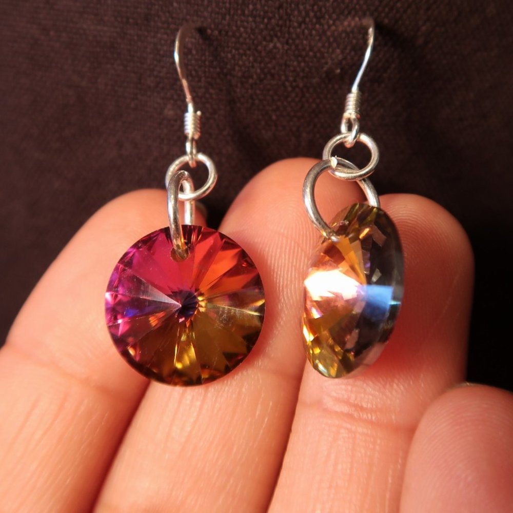 Multicolor Swarovski Crystal Earrings🤩